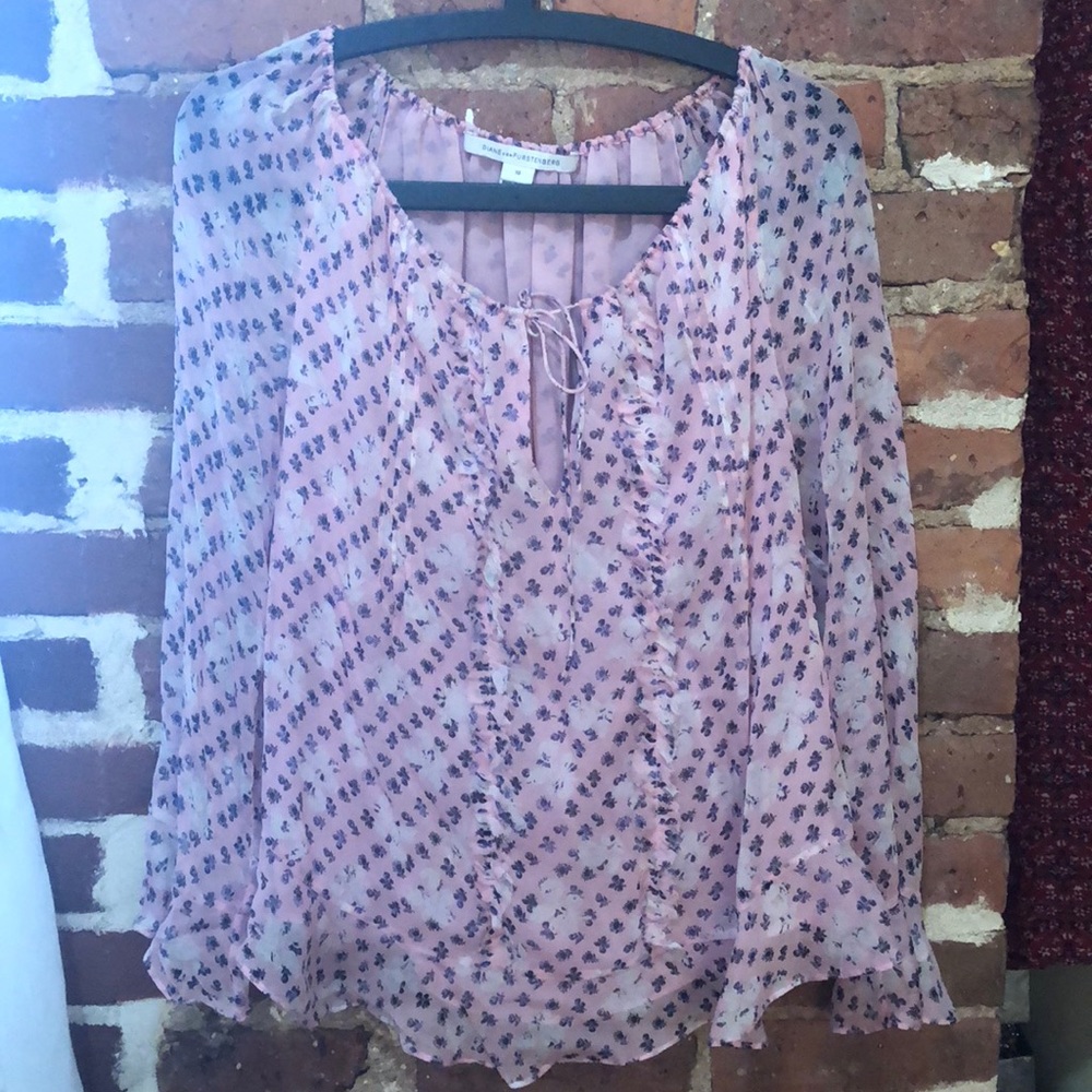 Diane Von Furstenberg silk printed top